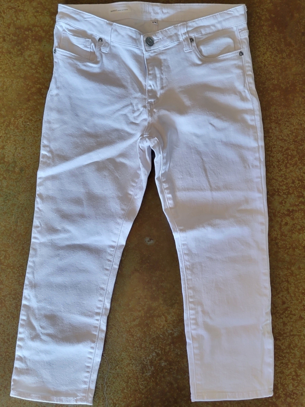 Kut Bardot White Skinny Boyfriend Jeans